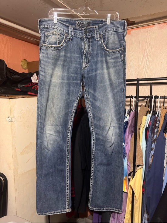 Silver Jeans Other - Silver Jeans Co Zac Flap Mens 33x32 Blue Bootcut Pockets Embroidered Western Y2K
